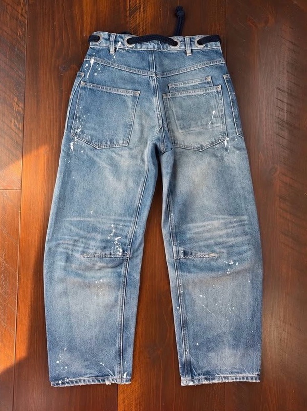 Free People Relaxed Painter-Style Jeans in Faded Blue - Picture 2 of 2